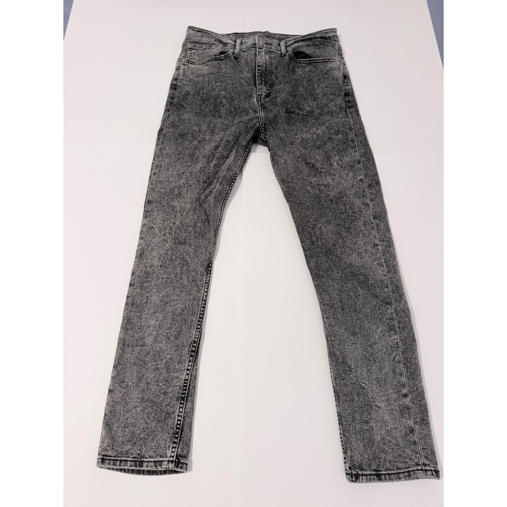 Levis 522 Slim Taper Mens 32x30 Grey Acid Wash Jeans 16882-0053